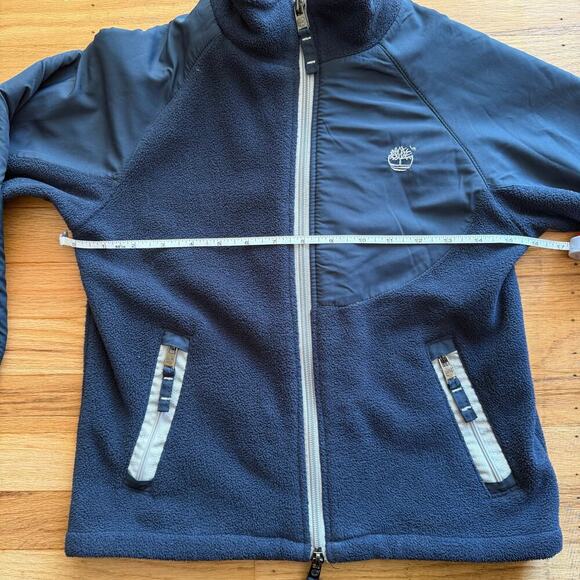 Timberland Boys Navy Blue Full Zip Mockneck Fleece Jacket Size 6 School Outdoor - Picture 4 of 12